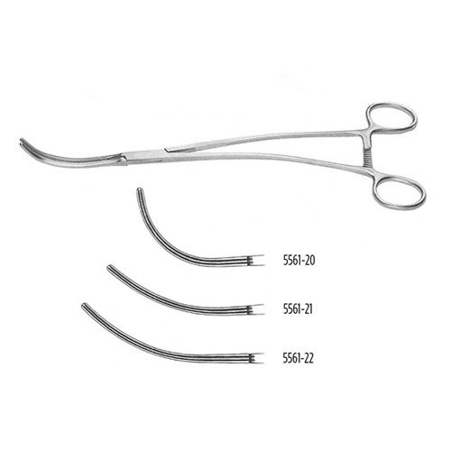 Debakey-Bahnson Aorta Clamp, Acutely Curved, 9" (23.0 Cm)